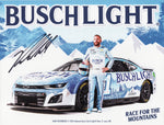 Signed 8x10 glossy photo of Ross Chastain driving the #1 Busch Light Camaro from Trackhouse Racing during the 2025 NASCAR season. An essential collectible for racing fans and memorabilia collectors.