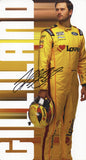 Autographed 8x10 glossy NASCAR photo of Todd Gilliland #34 Loves Racing, showcasing the Front Row Motorsports design. This collectible hero card features a clear signature and is perfect for fans and memorabilia collectors.