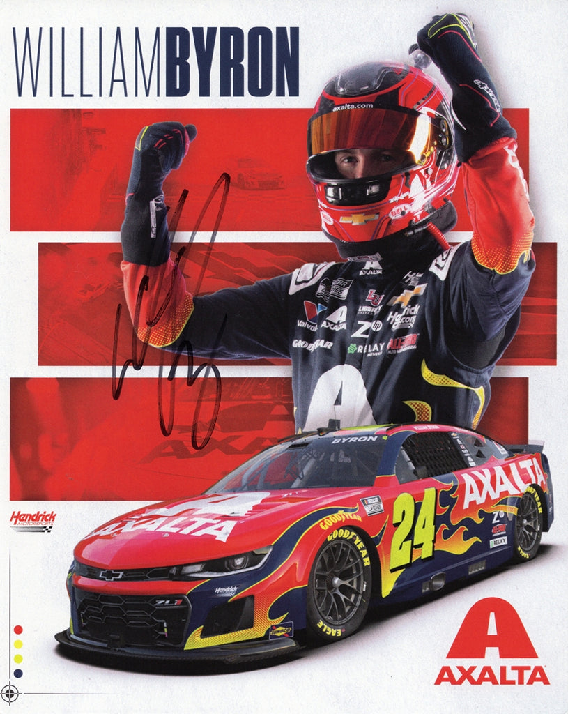 Autographed 2025 William Byron #24 Axalta Hero Card 8x10 NASCAR Photo ...