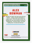 The 2024 Alex Bowman Donruss Optic Racing card is signed by Bowman and highlights the #48 Ally Driver in vivid detail. With its premium Optic design and Certificate of Authenticity, it’s a great gift for NASCAR enthusiasts and a standout addition to any collection.
