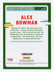 This autographed Alex Bowman 2024 Donruss Racing (#48 Ally Driver) card features a high-quality design with vivid colors. Signed by Bowman and accompanied by a Certificate of Authenticity, it’s a must-have NASCAR collectible. Guaranteed authenticity makes it a great gift for fans.