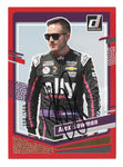 This autographed Alex Bowman 2024 Donruss Racing Red Parallel Insert card (#108/299) features the #48 Ally Driver in a bold red design. Limited to only 299 cards, it’s a unique collectible that comes with a Certificate of Authenticity (COA), making it a valuable addition to any NASCAR fan’s collection.
