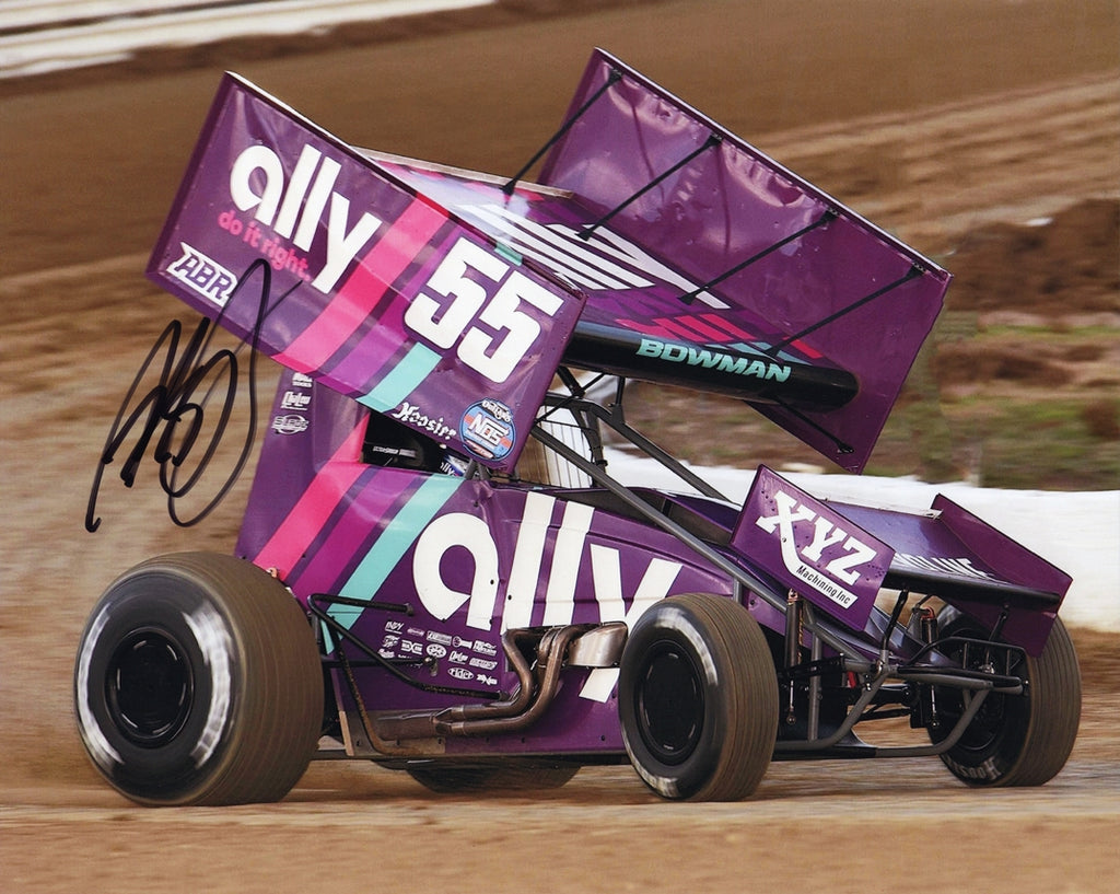 Autographed Alex Bowman #55 Ally Racing Dirt Sprint Car 8x10 Photo ...