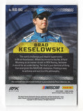 Rare Brad Keselowski signed 2023 Panini Prime Racing card with race-used firesuit material. Limited to only 99 copies, this exclusive NASCAR collectible includes a guarantee of authenticity.