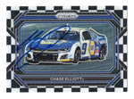 Autographed Chase Elliott 2023 Panini Prizm Racing Checkered Flag Prizm Insert #04/50 card. A limited-edition NASCAR collectible with vibrant design, COA, and lifetime authenticity guarantee.