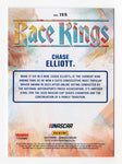 This 2024 Donruss Racing "Race Kings" Chase Elliott signed card comes with COA, making it an authentic and collectible NASCAR piece, ideal for any fan’s collection.