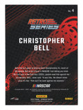 The signed Christopher Bell 2024 Donruss Racing Retro Series trading card with COA, a standout NASCAR collectible featuring the #20 car and his signature.