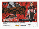 The autographed Christopher Bell 2024 Donruss Racing Unleashed card with COA, showing off Bell’s signature and a high-impact design, perfect for fans and collectors alike.