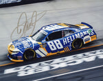 Signed Dale Earnhardt Jr. #88 Hellmann’s Racing photo featuring Bristol Motor Speedway in the Xfinity Series. Ideal gift for NASCAR fans, complete with a Certificate of Authenticity for collectors.