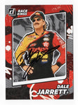 This autographed Dale Jarrett 2022 Donruss Racing Race Kings Gray Parallel Insert card celebrates the NASCAR legend and features a stunning gray design. Signed by Jarrett and backed by a COA, it is a limited edition piece that makes a valuable addition to any collector’s NASCAR collection.