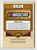 Rare autographed Jesse Little NASCAR card from the 2023 Panini Gold Standard Racing set, showcasing triple relic race-used memorabilia. Includes COA and authenticity guarantee. Ideal for collectors.