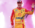 Beautifully signed 8x10 photo of Joey Logano from the Driver Introductions at a NASCAR race, proudly wearing Team Penske colors. Includes a Certificate of Authenticity and a lifetime guarantee, making it a must-have for racing enthusiasts.