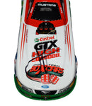 This rare 1/24 scale diecast car of John Force’s 2003 Castrol GTX High Mileage Funny Car is a signed collectible that commemorates Force’s 12 championships in NHRA. Featuring the iconic BoxCars paint scheme, this diecast includes a Certificate of Authenticity, ideal for collectors.