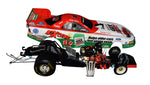 This autographed 1/24 scale diecast of John Force’s 2003 Castrol GTX Funny Car highlights his 12 NHRA championships. Limited edition with a Certificate of Authenticity, this signed diecast is a perfect gift for motorsport fans and an essential addition to any NHRA collection.