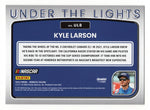 Signed Kyle Larson 2023 Donruss UNDER THE LIGHTS NASCAR trading card, featuring Larson’s bold autograph and vibrant design. Perfect for collectors and fans, with COA and authenticity guarantee.