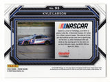 Kyle Larson’s signature on the 2023 Panini Prizm Racing (#5 Hendrick Next Gen Car) card, a must-have collectible for fans. Includes COA to guarantee authenticity.