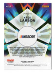 Kyle Larson’s signature on the 2023 Panini Prizm KALEIDOSCOPE Silver Prizm Insert NASCAR card, a stunning piece for collectors. The card comes with a Certificate of Authenticity (COA).