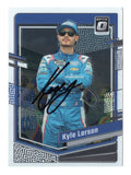 The signed Kyle Larson 2024 Donruss Optic Racing (#5 Hendrick Motorsports Driver) card, featuring his signature and a sleek design. Comes with a Certificate of Authenticity (COA).