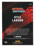 The signed Kyle Larson 2024 Donruss Racing RETRO SERIES NASCAR card, complete with Larson’s signature and a vintage design of his #5 Hendrick car. A perfect addition for collectors, with COA.