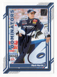 Featuring a bold design, the Mark Martin 2024 Donruss Racing Dominators card highlights the #6 Roush Team. Hand-signed by Martin, it includes a COA and is a great gift for NASCAR fans and collectors.