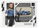 This autographed Mark Martin 2024 Donruss Racing Production Line card commemorates his 882 career starts. A must-have for collectors, it includes a COA guaranteeing authenticity.