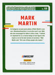 Own a piece of NASCAR history with this autographed Mark Martin 2024 Donruss Racing Red Parallel card. Numbered #169/299, it is a rare and valuable addition to any collector’s set, complete with COA.