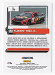 Authentic Martin Truex Jr. 2023 Donruss Racing card signed by Truex, highlighting the #19 Bass Pro Shops car, perfect for any NASCAR memorabilia collection.