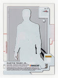 Full view of the autographed Martin Truex Jr. 2023 Panini Chronicles Clearly Donruss card, a limited-edition NASCAR collectible with Certificate of Authenticity.