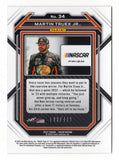 Signed Martin Truex Jr. 2023 Panini Prizm NAVY BLUE PRIZM insert card #183/499. Features the iconic #19 car and comes with a Certificate of Authenticity, perfect for collectors.