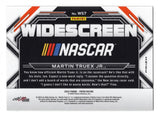 Signed Martin Truex Jr. 2023 Panini Prizm Racing WIDESCREEN Insert card. A collectible NASCAR card featuring the #19 Bass Pro Shops car with a bold and dynamic Widescreen design.