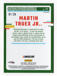 The signed Martin Truex Jr. 2024 Donruss Optic Black Velocity Prizm #01/39 card. A valuable NASCAR collectible, featuring the #19 Bass Pro Shops car and a Certificate of Authenticity.