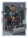 Autographed Martin Truex Jr. 2024 Donruss Optic Racing Final Season card, featuring his #19 Bass Pro Shops car. Signed by Truex with a Certificate of Authenticity.