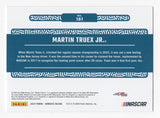 Autographed Martin Truex Jr. 2024 Donruss Racing "Cup Regular Season Champ" card featuring his signature and the #19 Bass Pro Shops car, with a Certificate of Authenticity.