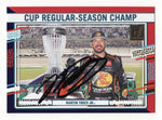 Autographed Martin Truex Jr. 2024 Donruss Racing "Cup Regular Season Champ" Parallel Insert card, featuring his #19 Bass Pro Shops car. Comes with COA for authenticity.