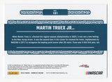 2024 Donruss #67/99 Purple "Cup Regular Season Champ" Insert signed by Martin Truex Jr., featuring the #19 Bass Pro Shops car. Includes COA for guaranteed authenticity.