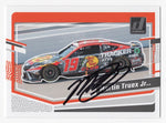 Autographed Martin Truex Jr. 2024 Donruss Racing Final Season card featuring the #19 Bass Pro Shops car. A signed collectible with Certificate of Authenticity.