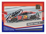 AUTOGRAPHED Martin Truex Jr. 2024 Donruss Racing RED & BLUE PARALLEL Insert Signed NASCAR Collectible Trading Card with COA