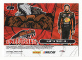 Close-up of Martin Truex Jr.'s autograph on the 2024 Donruss Racing Unleashed Final Season card. A rare NASCAR collectible with COA, ideal for collectors and fans.