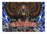 Martin Truex Jr.'s signature on the 2024 Donruss Racing Unleashed #15/49 Blue Parallel insert card. A limited edition, autographed NASCAR collectible with Certificate of Authenticity.