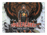 Autographed Martin Truex Jr. 2024 Donruss Racing Unleashed #125/199 Silver Parallel Insert card. A rare collectible signed by the NASCAR legend, complete with COA.