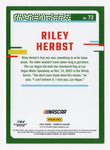 The 2024 Donruss Racing Blue Parallel Riley Herbst signed card, numbered #111/199, is a rare and vibrant NASCAR collectible. This limited-edition card is perfect for collectors and fans, guaranteed with a Certificate of Authenticity.
