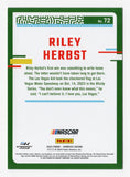 The 2024 Donruss Racing Blue Parallel Riley Herbst signed card, numbered #111/199, is a rare and vibrant NASCAR collectible. This limited-edition card is perfect for collectors and fans, guaranteed with a Certificate of Authenticity.