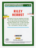 Enhance your NASCAR collection with this autographed Riley Herbst 2024 Donruss Racing Red & Blue Parallel card. With only a limited number available, this card features an eye-catching design and comes with a Certificate of Authenticity.