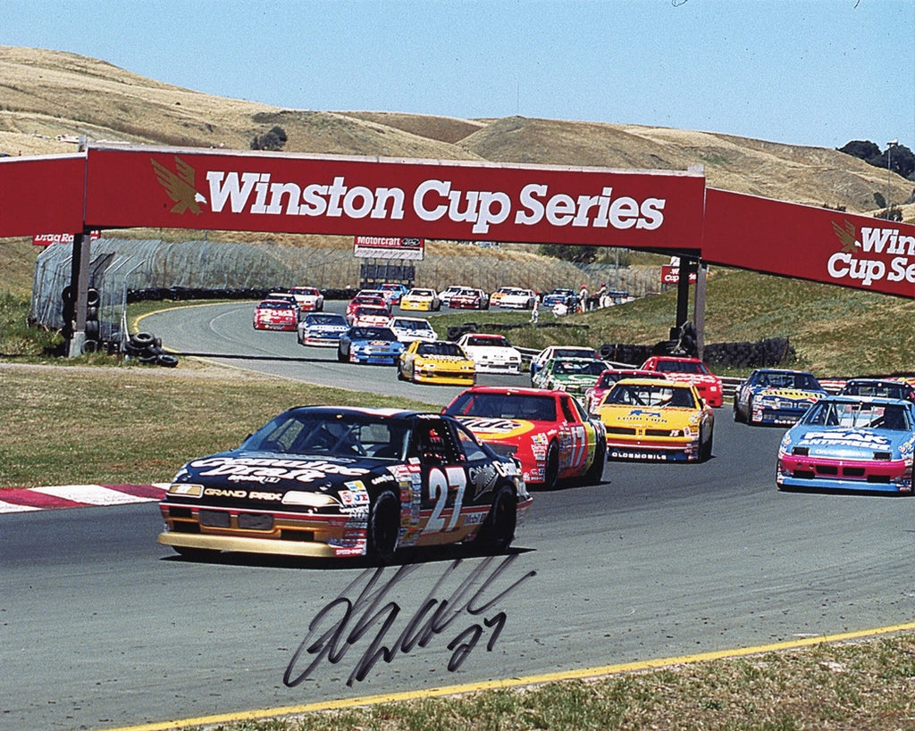 Autographed Rusty Wallace #27 Miller Genuine Draft Road Course Photo ...