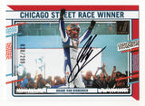 This autographed Shane Van Gisbergen 2024 Donruss Racing Chicago Street Race Winner Red Parallel Insert card is numbered #038/299. Featuring Shane's signature and a Certificate of Authenticity (COA), this rare NASCAR collectible is a must-have for fans and collectors. A perfect gift idea!