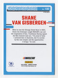 The Shane Van Gisbergen 2024 Rated Rookie Silver Prizm card commemorates his Chicago Street Race win. This autographed NASCAR collectible includes a Certificate of Authenticity (COA) and is a rare addition to any collection, ideal for racing fans and collectors alike.