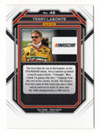 The Terry Labonte 2023 Panini Prizm Racing (#5 Kellogg's Corn Flakes Team) signed card, showcasing the legendary driver’s autograph. A must-have for NASCAR collectors, with a Certificate of Authenticity ensuring its genuine value.