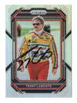 A detailed view of the Terry Labonte 2023 Panini Prizm Racing (#5 Kellogg’s Corn Flakes Team) signed trading card. This autographed NASCAR collectible, complete with COA, makes a perfect gift for any racing enthusiast and a valuable addition to any collection.