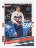 The autographed Terry Labonte 2024 Donruss Racing 1991 RETRO (#44 Piedmont) Signed card with COA. Featuring Labonte’s signature, this card celebrates his legendary NASCAR career with the #44 Piedmont car.