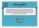 The Terry Labonte 2024 Donruss Racing 1991 RETRO Rare Black Parallel Insert card #30/44. Featuring the signature of NASCAR legend Terry Labonte, this card is part of a limited edition of only 44, making it a rare and valuable collectible.